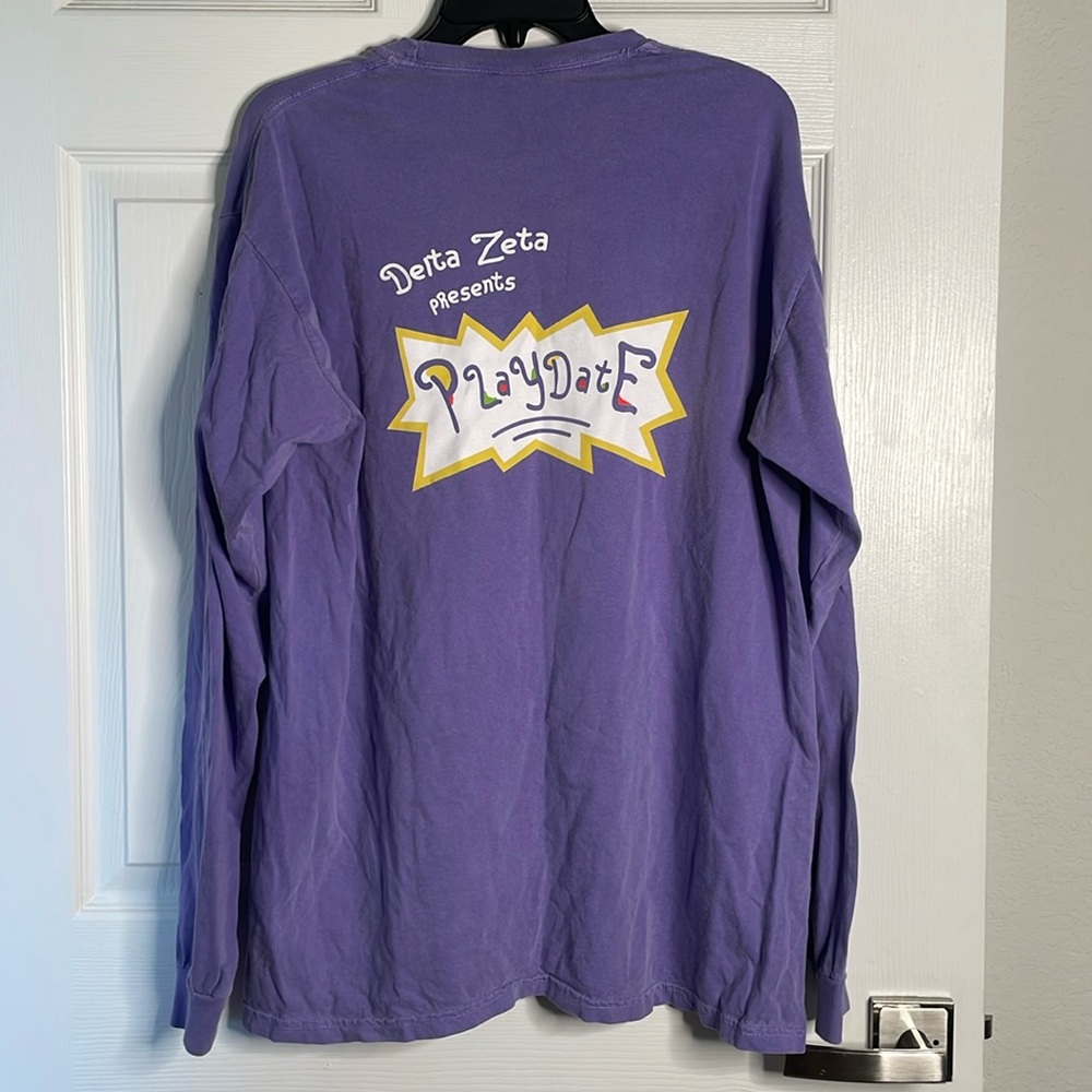 Delta zeta sorority comfort colors long sleeve playdate T-shirt